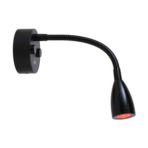 Scandvik Qualifies for Free Shipping Scandvik Reading Touch Light Gooseneck White/Red Light & Black Housing #41777P