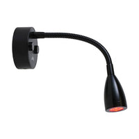 Scandvik Qualifies for Free Shipping Scandvik Reading Touch Light Gooseneck White/Red Light & Black Housing #41777P