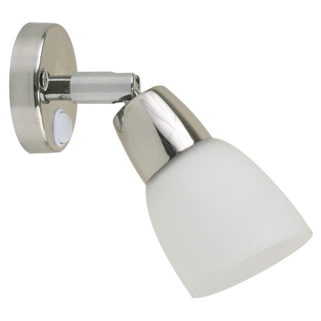 Scandvik Qualifies for Free Shipping Scandvik SS Reading Light with Frosted Glass Shade 10-30v #41365P