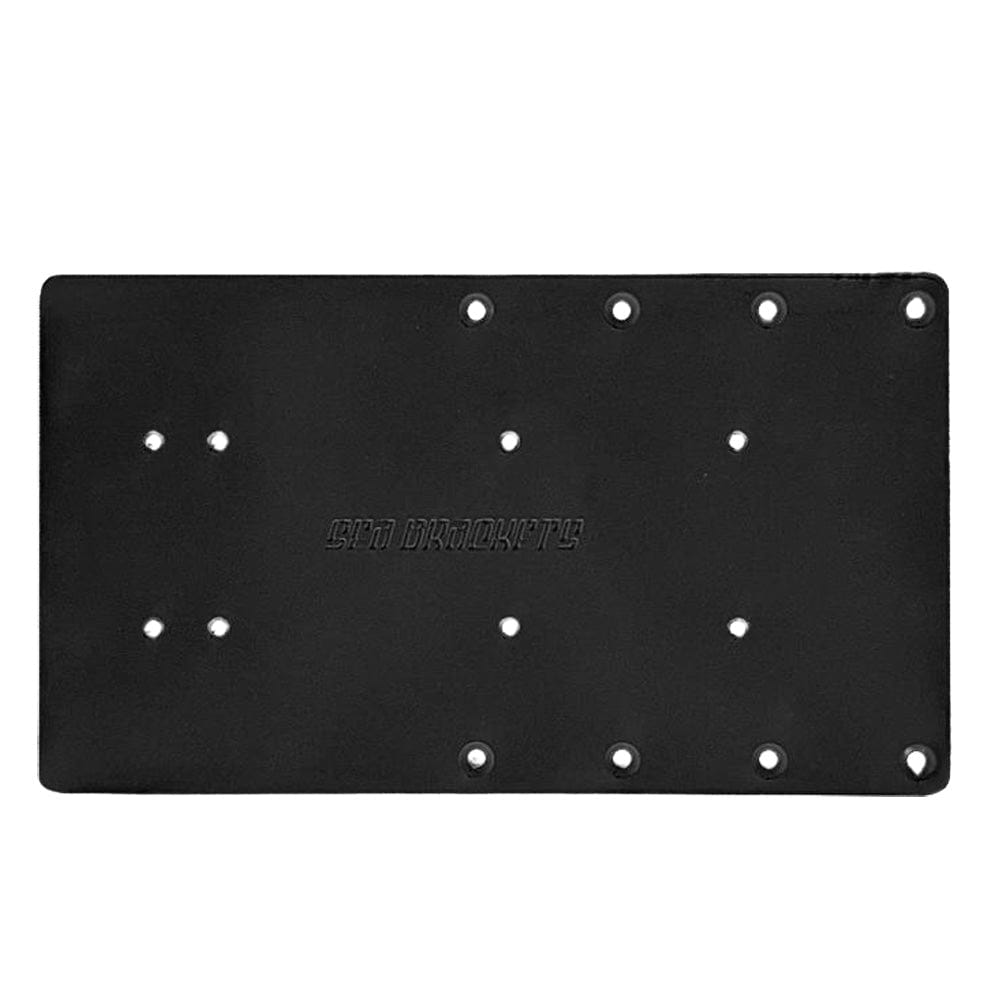 Sea Brackets Qualifies for Free Shipping Sea Brackets 14" Straight Trolling Motor Plate Black #SEA2322-BLK