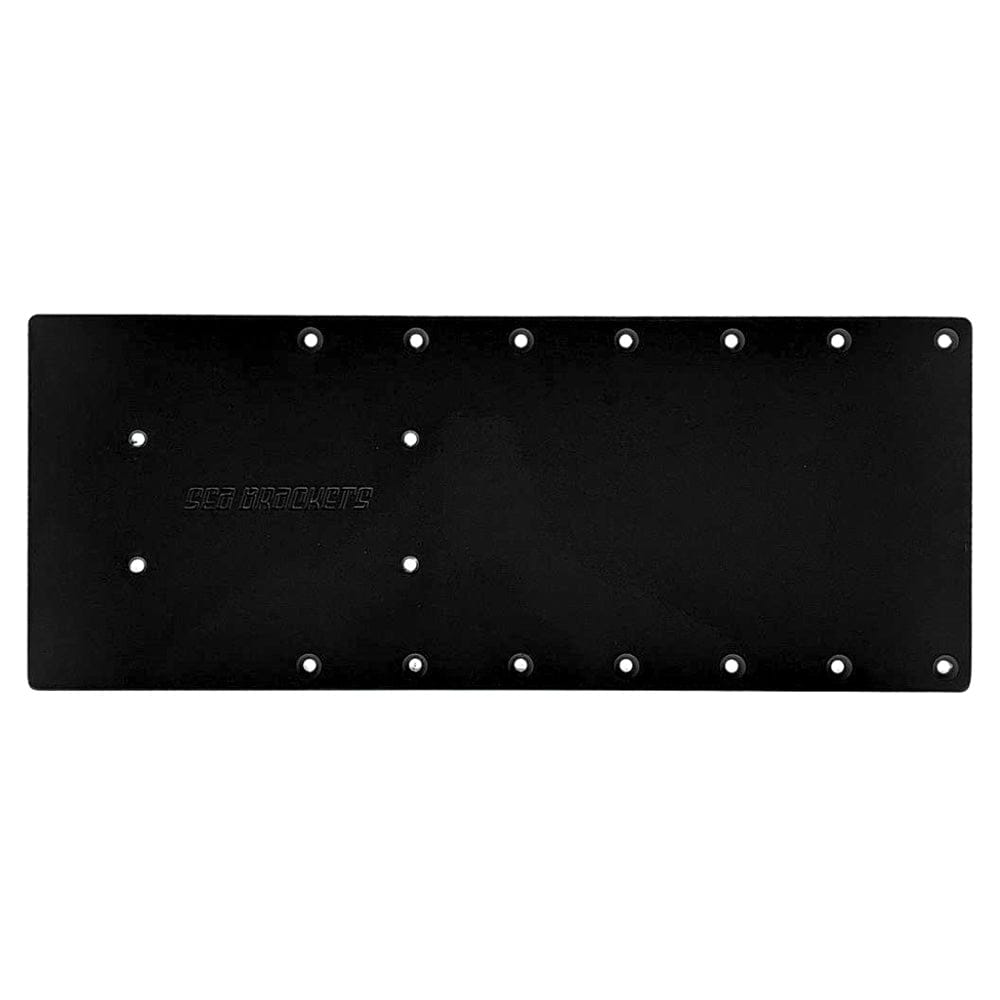 Sea Brackets Qualifies for Free Shipping Sea Brackets 20" Straight Plate for Garmin Kraken Black #SEA2303-BLK