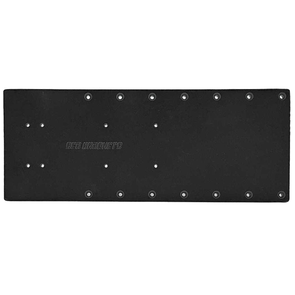 Sea Brackets Qualifies for Free Shipping Sea Brackets 20" Straight Trolling Motor Plate Black #SEA2325-BLK