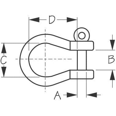 Sea-Dog Qualifies for Free Shipping Sea-Dog Bow Shackle 3/8" 316 #147210
