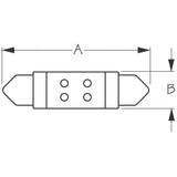 Sea-Dog Qualifies for Free Shipping Sea-Dog Bulb LED Festoon with Cover #442232-1