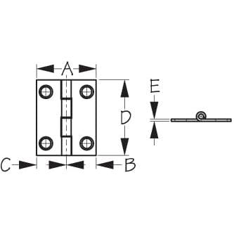 Sea-Dog Qualifies for Free Shipping Sea-Dog Dampening Butt Hinge SS 1-1/4" x 1-1/2" #203070-1