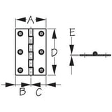 Sea-Dog Qualifies for Free Shipping Sea-Dog Dampening Butt Hinge SS 2" x 3" Pair #203080-1