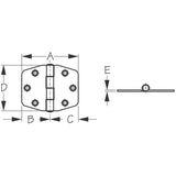 Sea-Dog Qualifies for Free Shipping Sea-Dog Dampening Heavy-Duty Hinge 2-7/8" Pair #203801-1