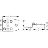 Sea-Dog Qualifies for Free Shipping Sea-Dog Dampening Hinge Offset 2-1/8" Pair #203512-1