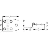 Sea-Dog Qualifies for Free Shipping Sea-Dog Dampening Hinge Offset 2-1/8