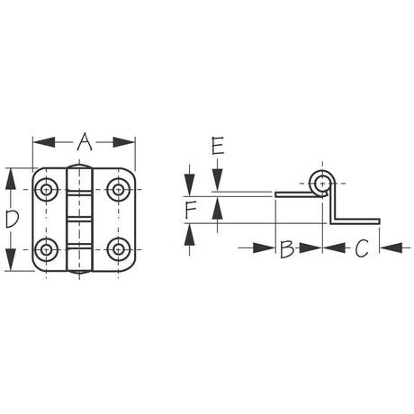 Sea-Dog Qualifies for Free Shipping Sea-Dog  Dampening Offset Butt Hinge 1-1/2" Pair #203590-1