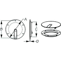 Sea-Dog Qualifies for Free Shipping Sea-Dog Low-Pro Deck Plate White 6
