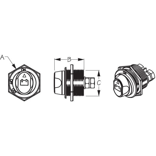Sea-Dog Qualifies for Free Shipping Sea-Dog Micro Single Battery Switch/Key #422732-1