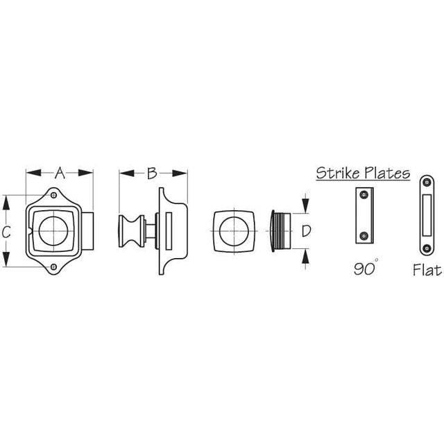 Sea-Dog Qualifies for Free Shipping Sea-Dog Replacement Strike Plate 90-Degree #224321