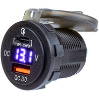 Sea-Dog Qualifies for Free Shipping Sea-Dog Round USB 3.0 & USB-C Socket #426511-1