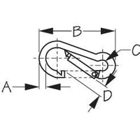 Sea-Dog Not Qualified for Free Shipping Sea-Dog Snap Hook 4-11/16
