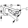 Sea-Dog Qualifies for Free Shipping Sea-Dog SS Locking Asymetrical Snap 3-1/8" #150088