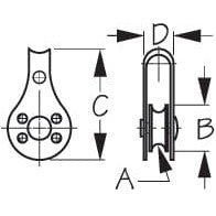 Sea-Dog Qualifies for Free Shipping Sea-Dog SS Pulley with Plastic Sheave #092100-1