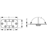 Sea-Dog Qualifies for Free Shipping Sea-Dog Stainless Flush Two Pin Hinge Pair #201551-1