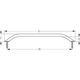 Sea-Dog Qualifies for Free Shipping Sea-Dog Stud Mount Handrail 304 SS 8-1/4" #254601-1