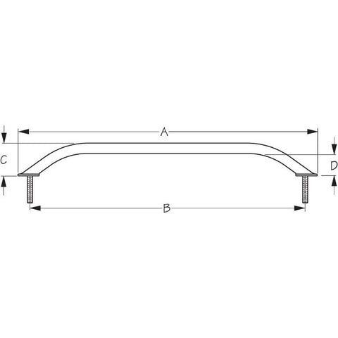 Sea-Dog Qualifies for Free Shipping Sea-Dog Stud Mount Handrail 304 SS 8-1/4" #254601-1
