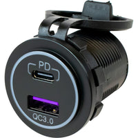 Sea-Dog Qualifies for Free Shipping Sea Dog USB 3.0 & USB-C Power Socket without Light #426510-1
