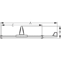 SEA-LECT Designs Qualifies for Free Shipping SEA-LECT Designs Footbrace Fixed Standard Rod #K747100B-1
