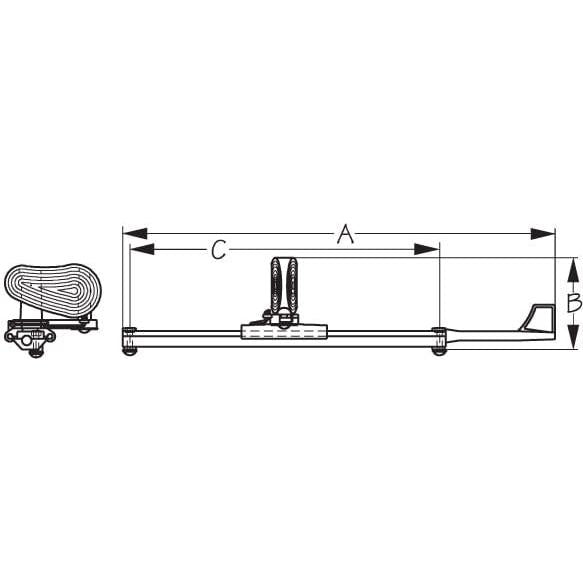 SEA-LECT Designs Qualifies for Free Shipping SEA-LECT Designs Footbrace Rudder Standard Rod #K747200B-1