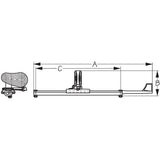 SEA-LECT Designs Qualifies for Free Shipping SEA-LECT Designs Footbrace Rudder Standard Rod #K747200B-1