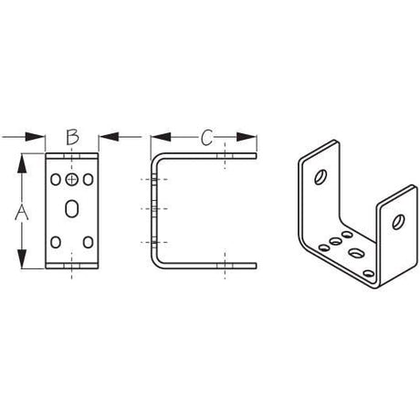 SEA-LECT Designs Qualifies for Free Shipping SEA-LECT Designs Rudder Gudgeon Universal Bracket #K748270-1