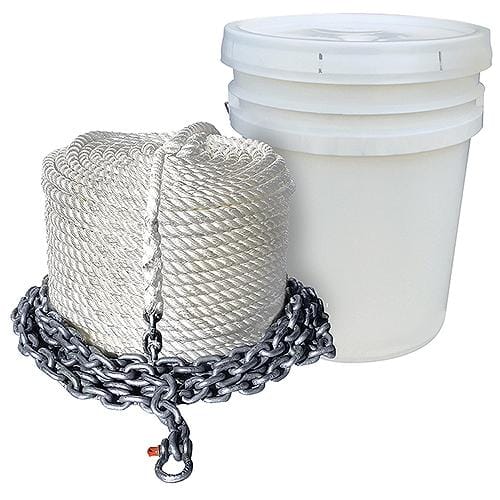 Seachoice Not Qualified for Free Shipping Seachoice 1/2" x 200' Rope with 1/4" x 15' Chain #44565