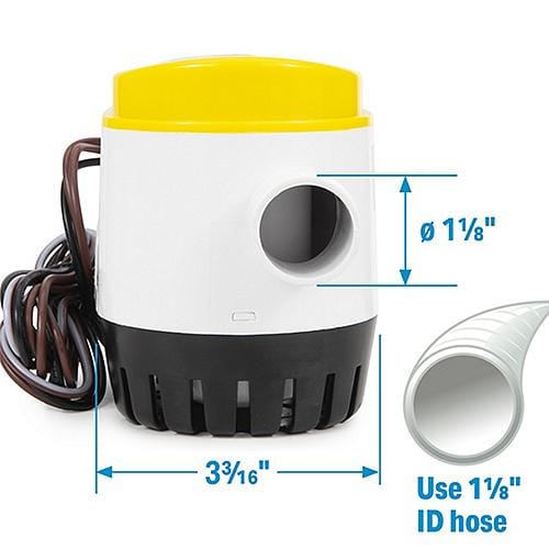 Seachoice Qualifies for Free Shipping Seachoice Automatic Bilge Pump 1100 GPH #19353