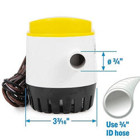 Seachoice Qualifies for Free Shipping Seachoice Automatic Bilge Pump 800 GPH 3/4