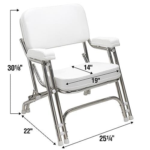 Seachoice Not Qualified for Free Shipping Seachoice Dock Chair Aluminum White #78503