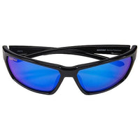 Seachoice Qualifies for Free Shipping Seachoice Sentry Polarized Sunglasses Shiny Black Blue Mirror #98810