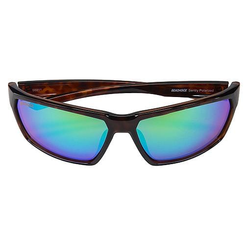 Seachoice Qualifies for Free Shipping Seachoice Sentry Polarized Sunglasses Shiny Tortoise Green Mirron #98811