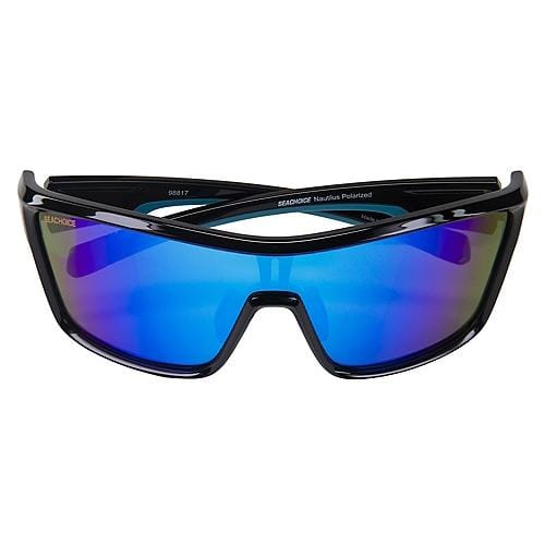 Seachoice Qualifies for Free Shipping Seachoice Sunglasses Nautilus Shiny Black/Blue Mirror #98817
