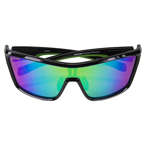 Seachoice Qualifies for Free Shipping Seachoice Sunglasses Nautilus Shiny Black/Green Mirror #98818