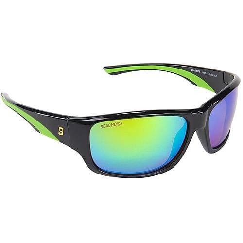 Seachoice Qualifies for Free Shipping Seachoice Sunglasses Neptune Shiny Black/Green Mirror #98823
