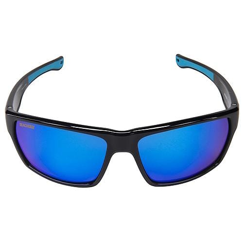 Seachoice Qualifies for Free Shipping Seachoice Sunglasses Reef Rider Shiny Black/Blue Mirror #98800