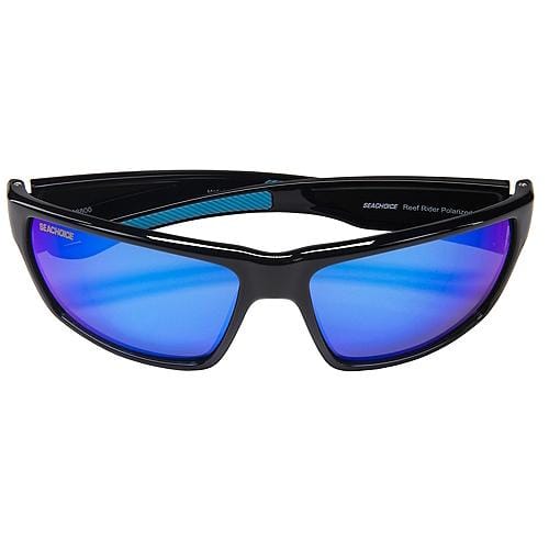 Seachoice Qualifies for Free Shipping Seachoice Sunglasses Reef Rider Shiny Black/Blue Mirror #98800