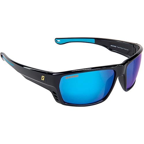 Seachoice Qualifies for Free Shipping Seachoice Sunglasses Reef Rider Shiny Black/Blue Mirror #98800