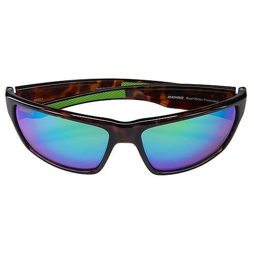 Seachoice Qualifies for Free Shipping Seachoice Sunglasses Reef Rider Shiny Tortoise/Green Mirror #98801