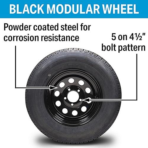 Seachoice Oversized - Not Qualified for Free Shipping Seachoice Tire ST175/80R13C/5-Hole Modular Black #53403