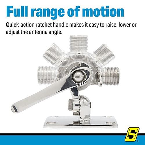 Seachoice Qualifies for Free Shipping Seachoice Universal Antenna Ratchet Mount SS #19722