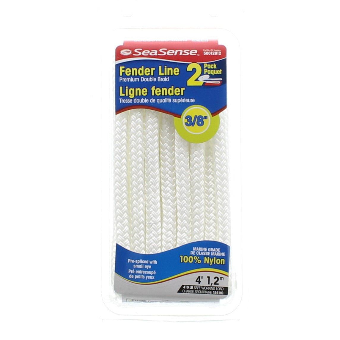 Seasense Qualifies for Free Shipping Seasense 3/8" x 4" Fender Line Double Braid 2-pk White #50012812