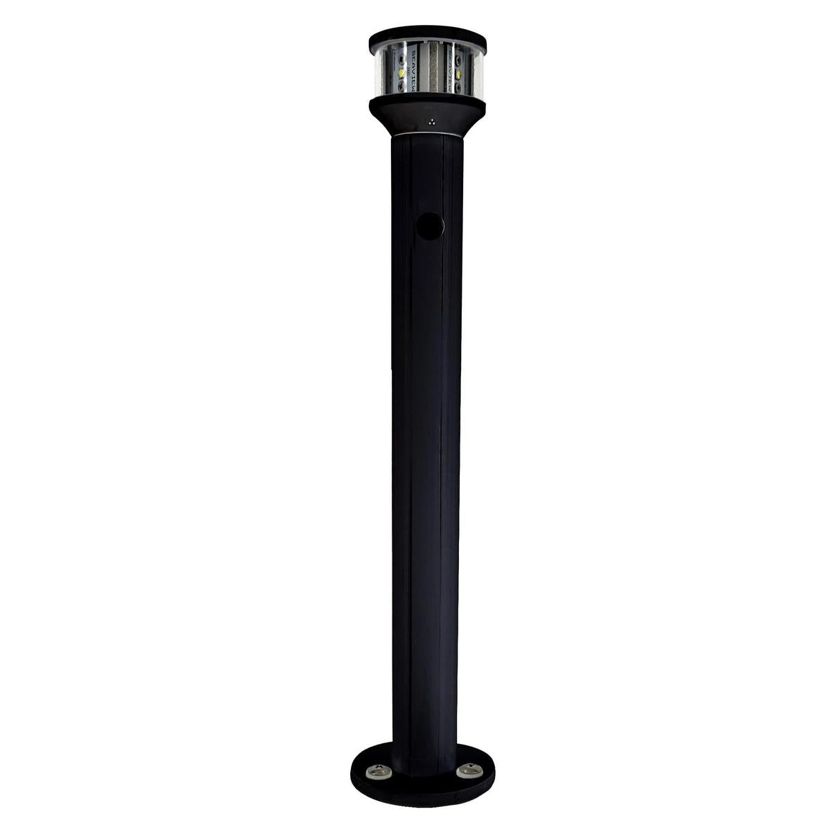 Seaview Qualifies for Free Shipping Seaview 24" Black Light Post with LTBLED12 Nav Light #SVLTP24LEDBLK
