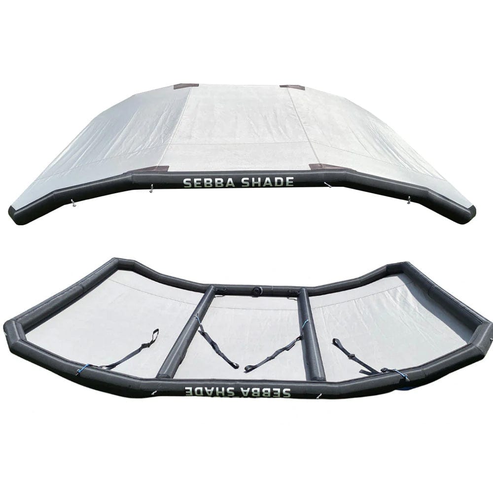 Sebba Shade Qualifies for Free Shipping Sebba Shade 8' x 12' Grey Sun Shade for Boats 26' & up #SS8X12GRY