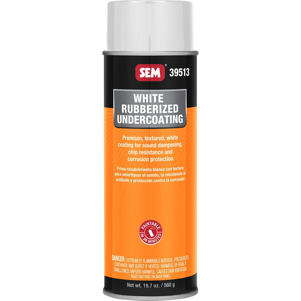 SEM Products Qualifies for Free Shipping SEM Rubberized Undercoating 24 oz Aerosol Can White #39513