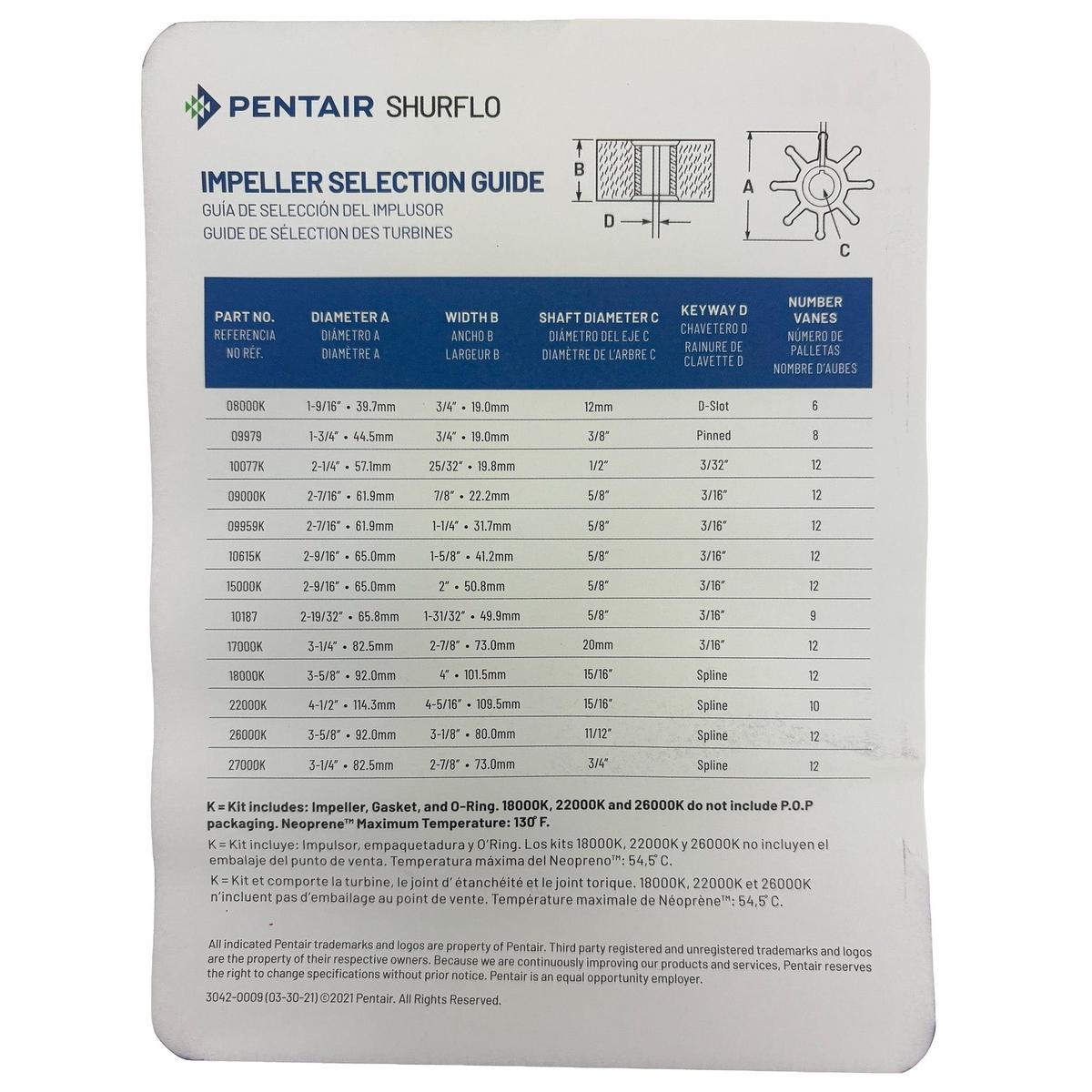 Sherwood Qualifies for Free Shipping Sherwood Pump Impeller Kit with Gaskets #15000K