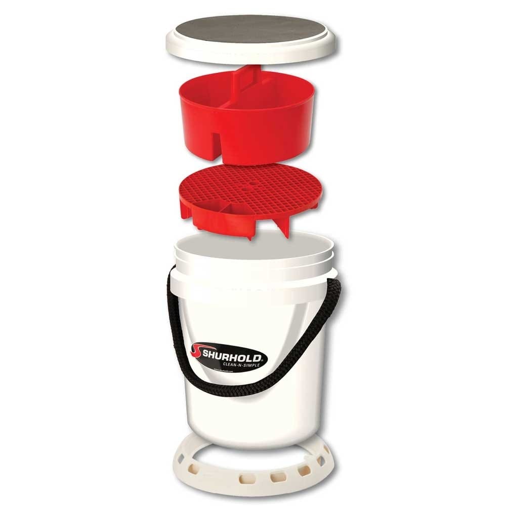 Shurhold Qualifies for Free Shipping Shurhold 5 Gallon White Bucket Kit Incl Bucket/Caddy/Grate #2465